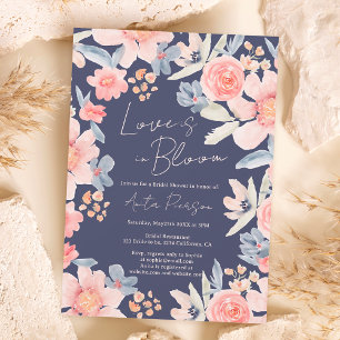 Boho Fall blumenrosa Brautparty Einladung