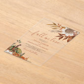 Boho Fall Blumenrost Terrakotta Blätter Hochzeit Acryleinladungen (Ablage )