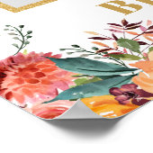 Boho Fall blush borundy orange Foto prop Poster (Ecke)