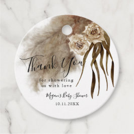 Boho Fall Botanicals Babydusche Geschenkanhänger