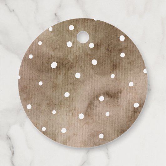 Boho Fall Botanicals Babydusche Geschenkanhänger (Rückseite)