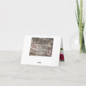 Boho Fall Bouquet Floral Vielen Dank Dankeskarte (Rückseite)