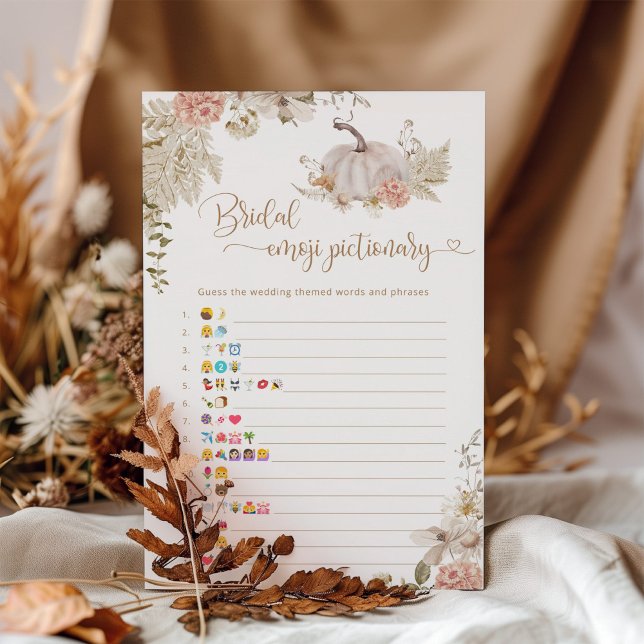 Boho fall Brautparty Emoji pickspiel (Von Creator hochgeladen)