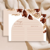 Boho Fall Brautparty Rezept Karte