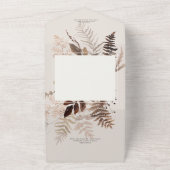 Boho Fall Brown Botanical Wedding QR Code All In One Einladung (Außenbereich)