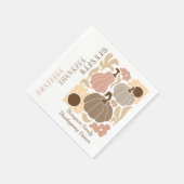 Boho Fall dankbar Nochmals gesegneter Erntedank Serviette (Ecke)