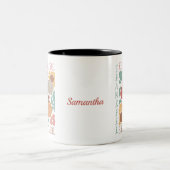 Boho Fall dankbar Nochmals gesegneter Erntedank Zweifarbige Tasse (Mittel)