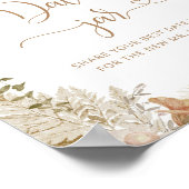 Boho Fall datiert Nachtgedanken. Boho pumpkin Date Poster (Ecke)