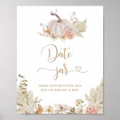 Boho Fall datiert Nachtgedanken. Boho pumpkin Date Poster (Vorne)