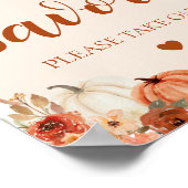 Boho Fall ein kleines Pumpkin Baby Duschgelfavorit Poster (Ecke)