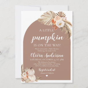 Boho Fall eine kleine Pumpkin Baby Dusche Einladun Einladung