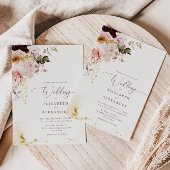 Boho Fall elegante Hochzeit Einladung