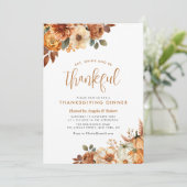 Boho Fall Erntedank Einladung (Stehend Vorderseite)