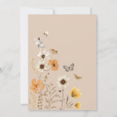 Boho Fall Fairy Wildblume Garden Girl Dankeskarte (Rückseite)