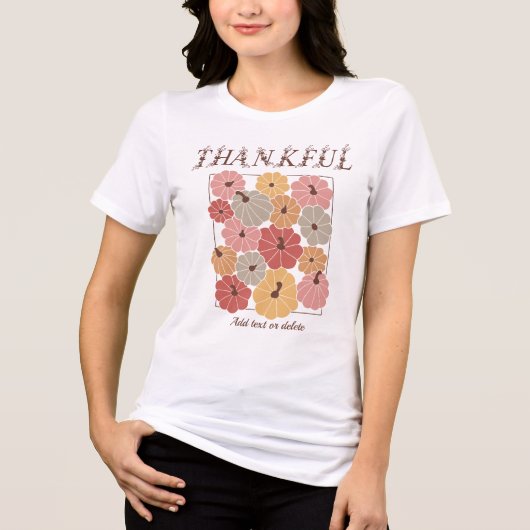 Boho Fall Farmhouse Danksagend Season Erntedank Tri-Blend Shirt (Vorderseite)