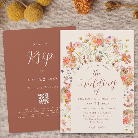 Boho Fall Floral Arch Einladung