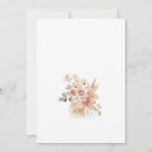 Boho Fall Floral Baby Dusche Einladung (Rückseite)