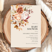 Boho Fall Floral Baby Dusche Einladung