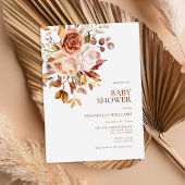Boho Fall Floral Baby Dusche Einladung
