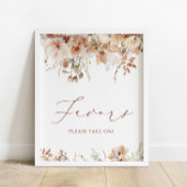 Boho Fall Floral Baby Duwer Lieblings-Schild Poster