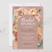 Boho Fall Floral Bridal Brunch  Einladung (Vorderseite)