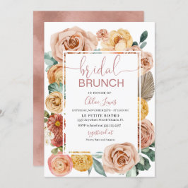 Boho Fall Floral Bridal Brunch Einladung