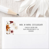 Boho Fall Floral Envelope Rücksendeadresse (Insitu)