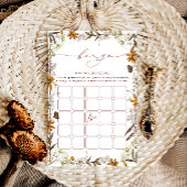 Boho Fall Floral Frame Bridal Bingo Showspiel