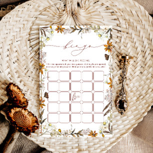 Boho Fall Floral Frame Bridal Bingo Showspiel
