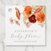 Boho Fall Floral Gender Neutral Baby Dusche Custom Geschenkanhänger (Vorderseite)