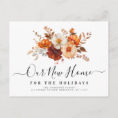 Boho fall floral New address Postkarte (Vorderseite)