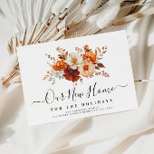 Boho fall floral New address Postkarte