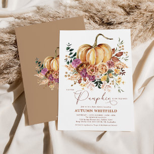 Boho Fall Floral Pumpkin Baby Dusche