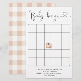 Boho Fall Floral Pumpkin Baby Dusche Bingo Spiel