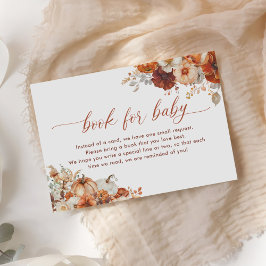 Boho Fall Floral Pumpkin Baby Showbuchanfrage Begleitkarte