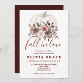 Boho Fall floral Pumpkin Brautparty Einladung (Vorne/Hinten)