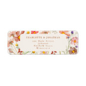 Boho Fall Floral Terracotta Beige Hochzeit (Vorne)