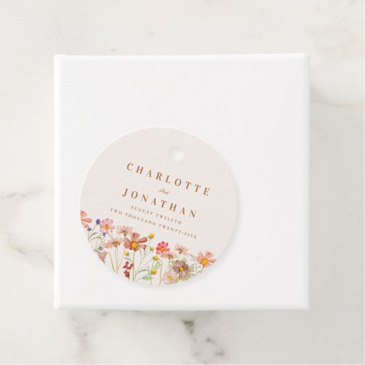 Boho Fall Floral Wedding Vielen Dank Geschenkanhänger (Beispiel)