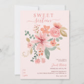 Boho Fall florale Aquarellfarben Chic Sweet 16 Einladung (Vorderseite)