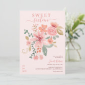 Boho Fall florale Aquarellfarben Chic Sweet 16 Einladung (Stehend Vorderseite)