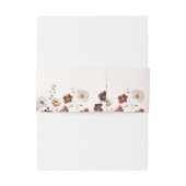 Boho Fall Florals Butterfly Wedding Einladungsbanderole (Rückseitenbeispiel)