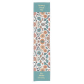 Boho Fall Florals Erntedank Dinner individualisier Kurzer Tischläufer (Vorderseite)