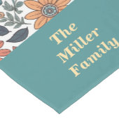 Boho Fall Florals Erntedank Dinner individualisier Kurzer Tischläufer (Ecke)
