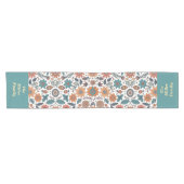 Boho Fall Florals Erntedank Dinner individualisier Kurzer Tischläufer (Horizontal)
