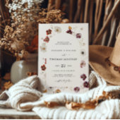 Boho Fall Florals Wedding Arch Einladung