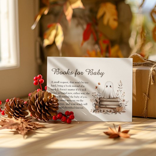 Boho Fall Ghost Baby Duschbücher für Baby Begleitkarte