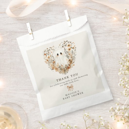 Boho Fall Ghost Baby Shower Thank You Geschenktütchen (Ausgeschnitten)