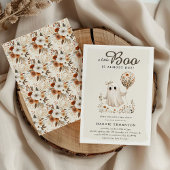 Boho Fall Ghost Floral Halloween Baby Dusche Einladung