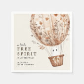 Boho Fall Ghost Wildflower Halloween Baby Shower Serviette (Vorderseite)