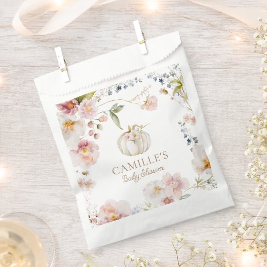 Boho Fall Girl Babydusche Geschenktütchen (Ausgeschnitten)